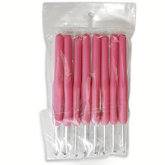 8pcs Soft Handle Aluminum Crochet Hooks Set for Arthritic Hands