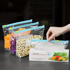 Leakproof Clear Zipper Bags for Food Storage, 20pcs