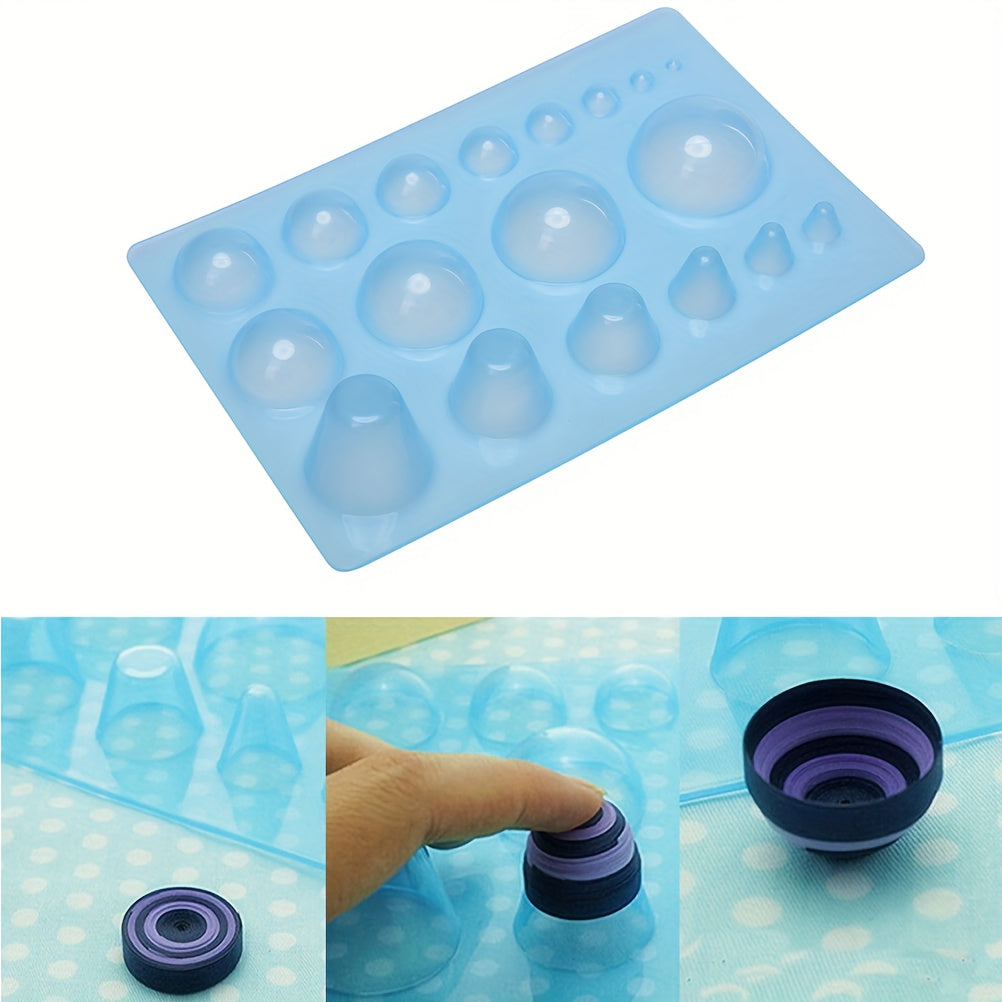 Plastic Paper Quilling Mould Half Ball Domes DIY Paper Craft Tool