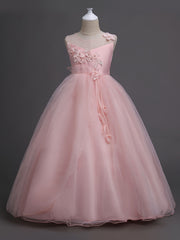 Girls Sleeveless Princess Dress Tulle Tutu Dress