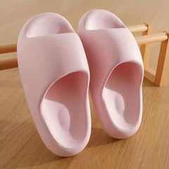 Women's Platform Pillow Slides Solid Open Toe Non Slip Slippers