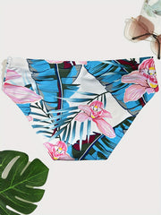 Men's Floral Print Racing Swim Trunks Large Size Swimwear