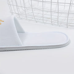 Women's Plush Slip-On Slippers with Open Toe and Thick Sole