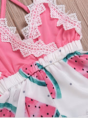 Watermelon Print Swimsuit for Baby Girls - Summer Fun