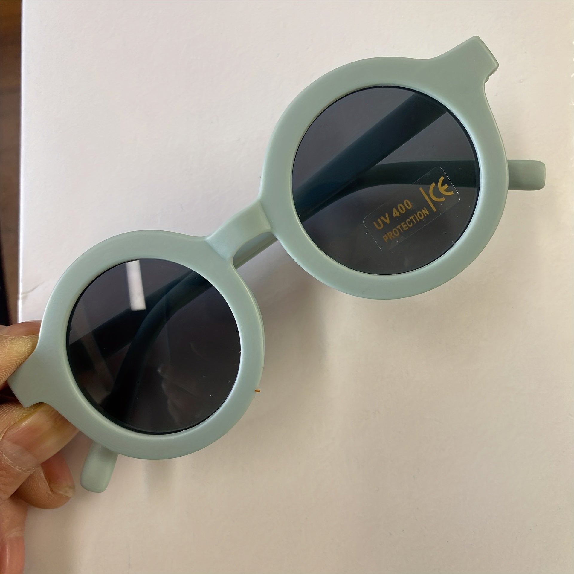 Kid's Matte Sunshade Sunglasses Round Frame Mocha Colored Glasses