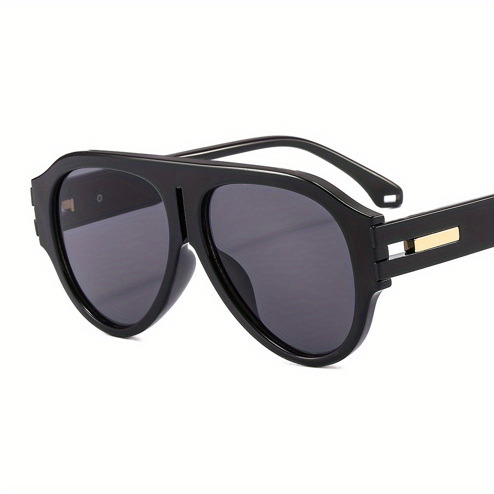 Round Aviator Sunglasses Gradient Lens Vintage Hollow Temple UV400