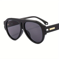 Round Aviator Sunglasses Gradient Lens Vintage Hollow Temple UV400