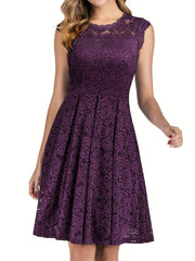 Lace Sleeveless Dress Back To School Cocktail Prom Party Women's Clothing