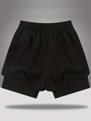 Men's Double Layer Elastic Quick Dry Shorts
