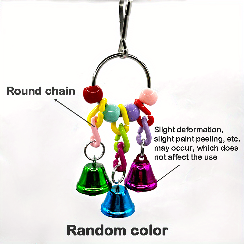 Colorful Bead Bell Parrot Swing Toy for Fun Exercise