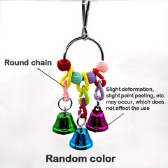 Colorful Bead Bell Parrot Swing Toy for Fun Exercise