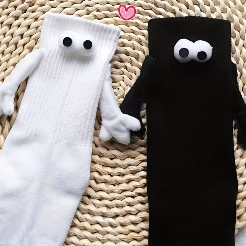 Cartoon Hand Holding Socks Soft Comfortable Stockings