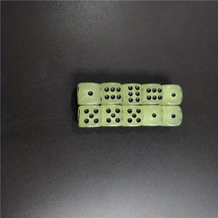 10pcs Glow in the Dark Dice Set 14mm Rounded Dot for Nightclubs Bars KTVs