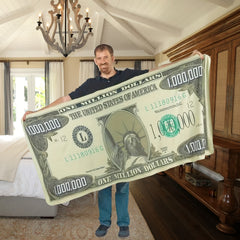 1pc One Million Of Dollars Pattern Plush Blanket
