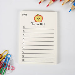 50pcs Fruit Memo Pad Girl Heart Notebook Cartoon Memo Pad
