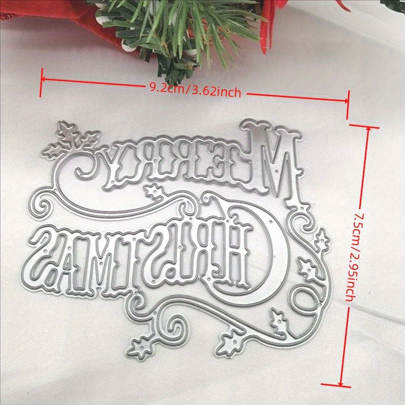 Christmas Letter Metal Cutting Dies for DIY Card Making Album Scrapbooking