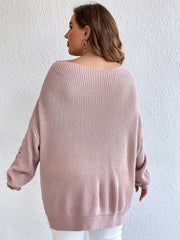 Casual Sweater Women's V Neck Loose Jumper