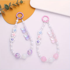 Electroplated Acrylic Butterfly Keychain Pendant For Key Decoration