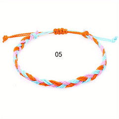 Girls Adjustable Braided Boho Style Bracelet Decorative Accessories