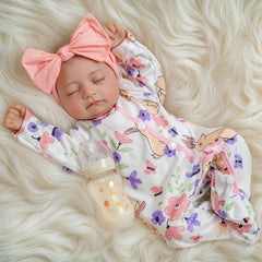 20 Inch Reborn Youngsters Doll Soft Vinyl Lifelike Doll with Pink Onesie