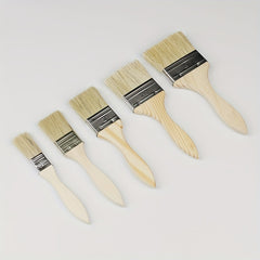 2pcs Thickened Wooden Handle Paint Brush Set Various Bristles BBQ Brush