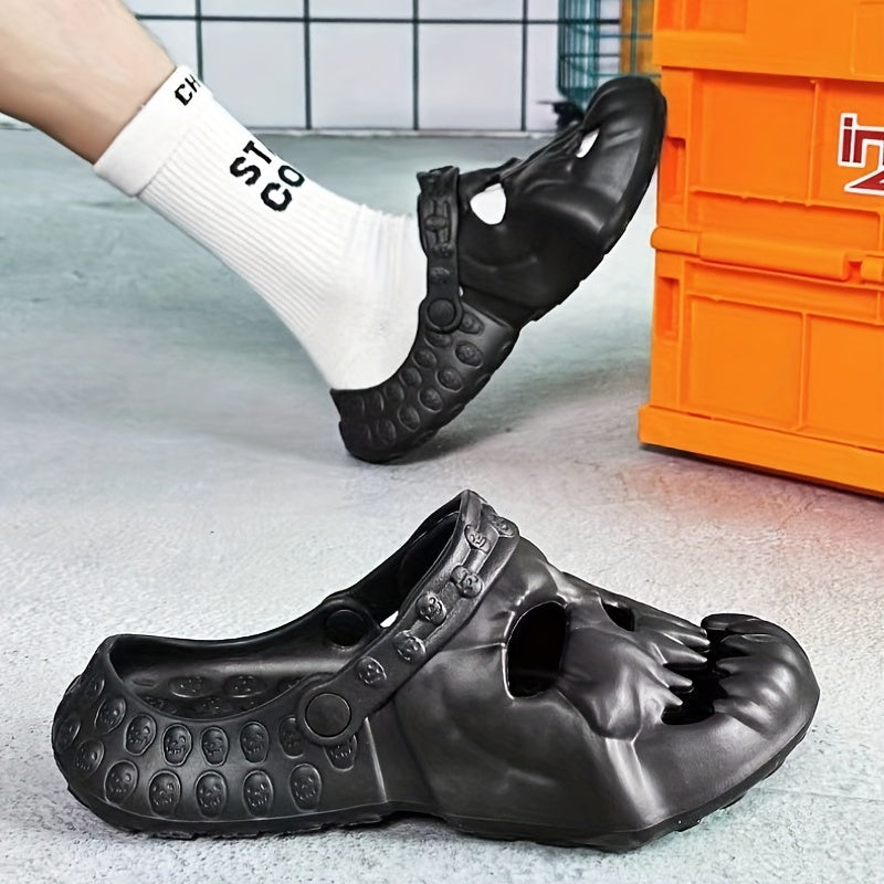 Men's Skull Clog Slides Casual Slippers