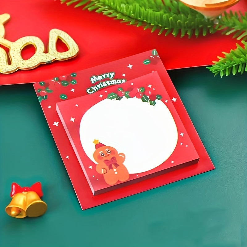 30 Sheets Christmas Elk Sticky Notes - Holiday Stationery Supplies
