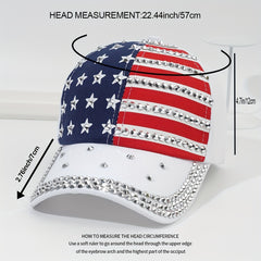 Rhinestone Inlaid Baseball Cap Sun Hat For Youth