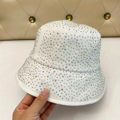 Rhinestone Decor Casual Bucket Hat - Adjustable Fisher