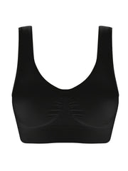 3pcs Seamless Small Pleats Sports Bras Comfort Wireless Vest Intimates