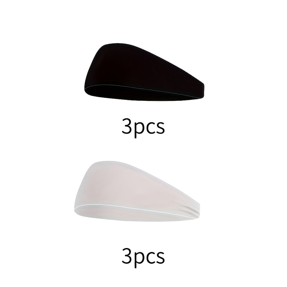 6pcs Sports Hair Bands Men's Yoga Headband Sweat Absorbing Band