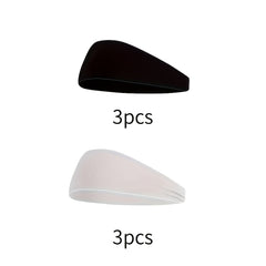 6pcs Sports Hair Bands Men's Yoga Headband Sweat Absorbing Band