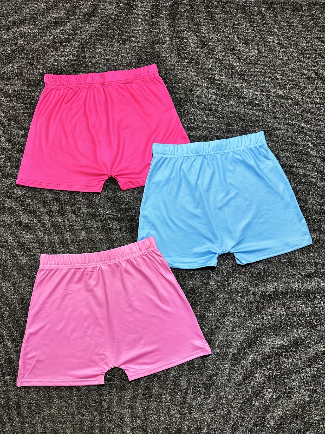 3 Packs Colorblock Yoga Shorts for Women