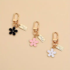 Cartoon Flower Keychain Metal Key Ring Purse Car Charm Gift