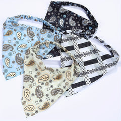 4pcs Paisley Print Head Scarf Triangle Bandanas Hairband Headwrap
