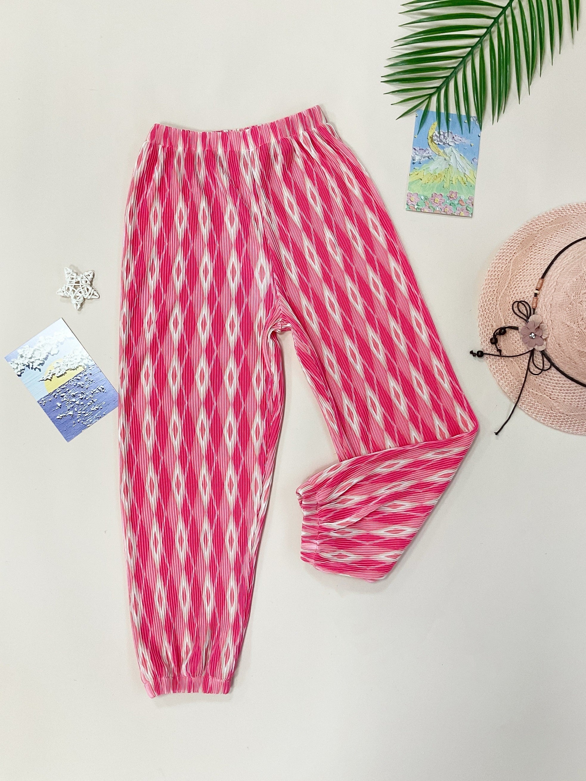 Girls Casual Elastic Waist Anti-mosquito Pants Kids Outwear Pants
