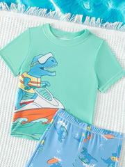 Children's Cartoon T-Shirt & Shorts Set