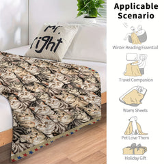 Soft Lightweight Kitten Blanket for Camping or Travel
