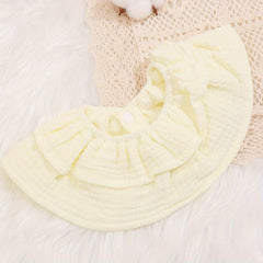 1pc Baby Soft Bib 6 Layer Cotton Infants Plain Crepe Bib Newborn Toddler