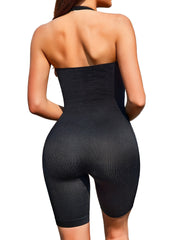Halter Shaping Bodysuit Seamless Tummy Control Slimmer Sleeveless Body Shaper