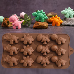 12-Grid Dinosaur Chocolate Silicone Mold DIY Soap Cake Making Mold