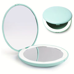 Compact Mirror With Light 1X 3X Magnification LED Travel Makeup Mirror