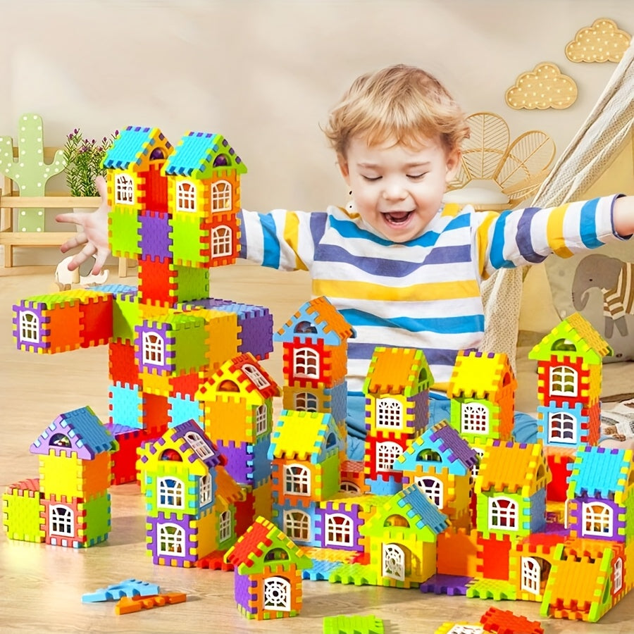Large Particle House Building Blocks Set