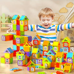 Large Particle House Building Blocks Set