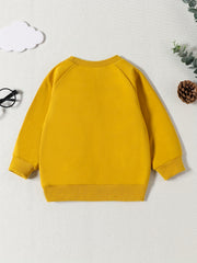 Baby Girls Letter Print Sweatshirt Halloween Pullover
