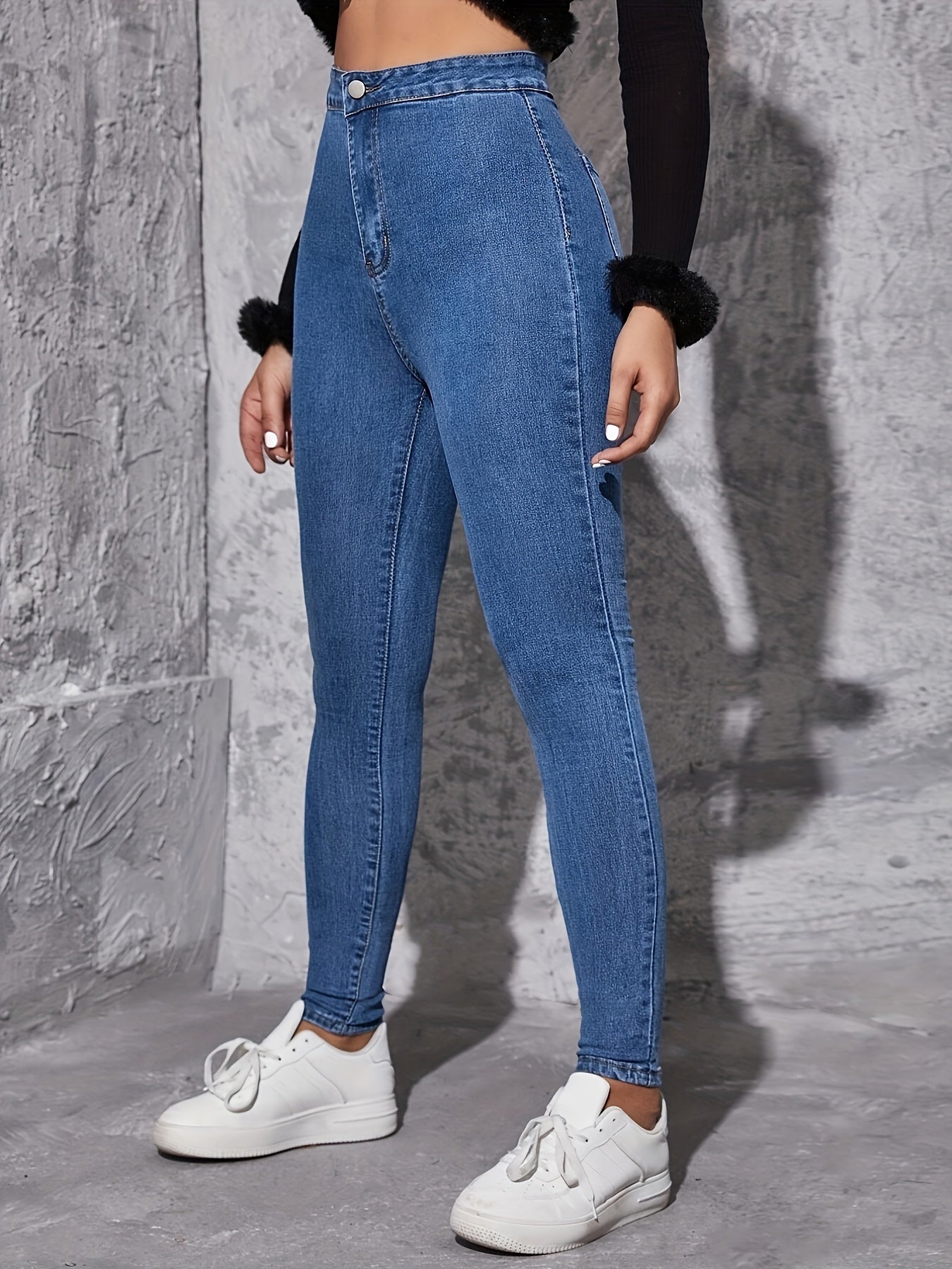 Slim Fit Casual Skinny Jeans Slight Stretch