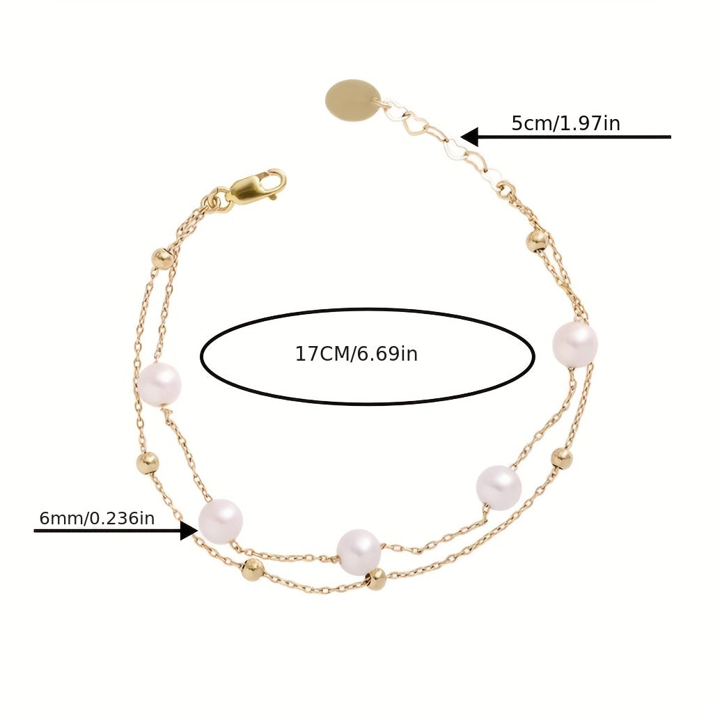 Natural Freshwater Pearl Bracelet Necklace Set - Adjustable Hand Neck Jewelry