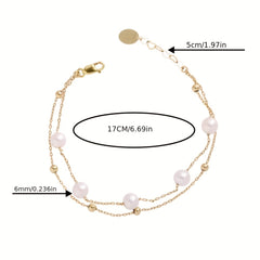 Natural Freshwater Pearl Bracelet Necklace Set - Adjustable Hand Neck Jewelry