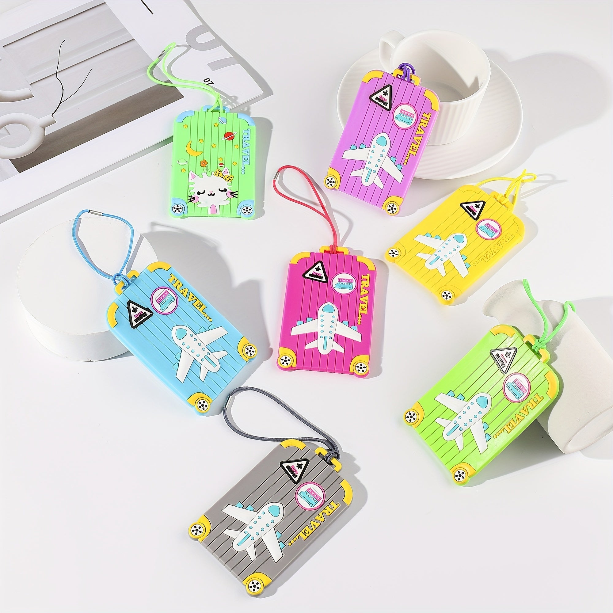 Stylish Print Silicone Tag Portable Reusable Luggage Tag Travel