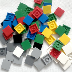 50pcs Building Blocks 2x2 Figure Bricks Ceramic Tile 2x2 Educational Creative